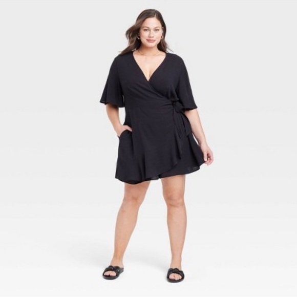 Women's Tie Waist Romper - Ava & Viv 3X - Picture 1 of 7